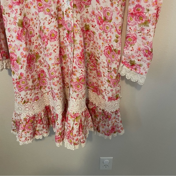 By TiMo Pink Floral Long Sleeve Embroiderer Dress XS - Picture 3 of 7